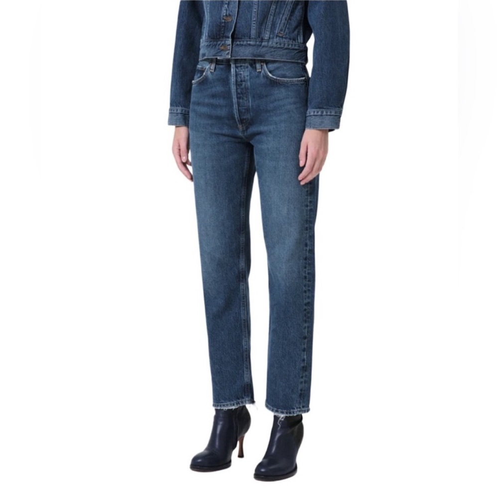 Agolde Women's Straight Leg Jeans - Dark Blue